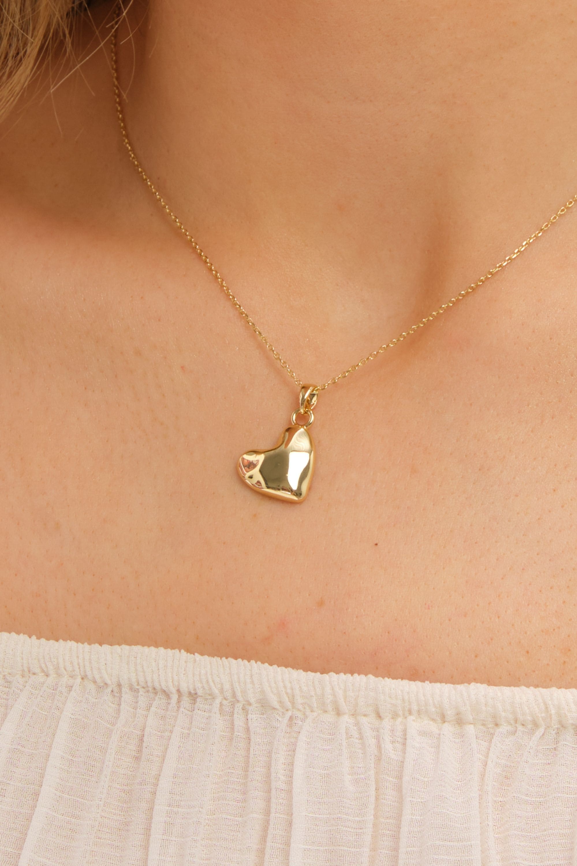 Inicio Gold Plated Molton Heart Small Pendant - Gift Pouch image 2