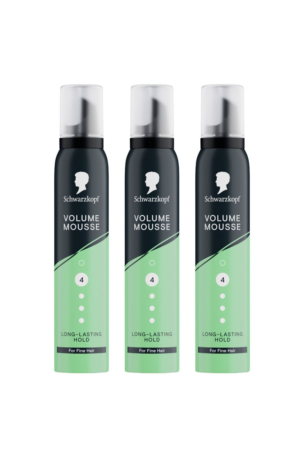 Schwarzkopf ''Mousse' Volume HL4, 200ml Strong Hold Foam for Curly Hair, 3 Pack image 1
