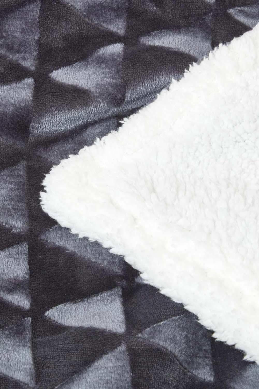 Homescapes Geometric Triangle Velvet Throw image 5