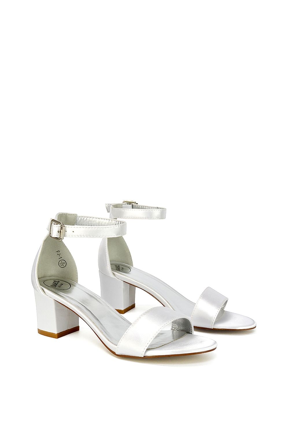 XY London 'Rita' Buckle Up Ankle Strap Low Mid-Block High Heel Sandals image 2