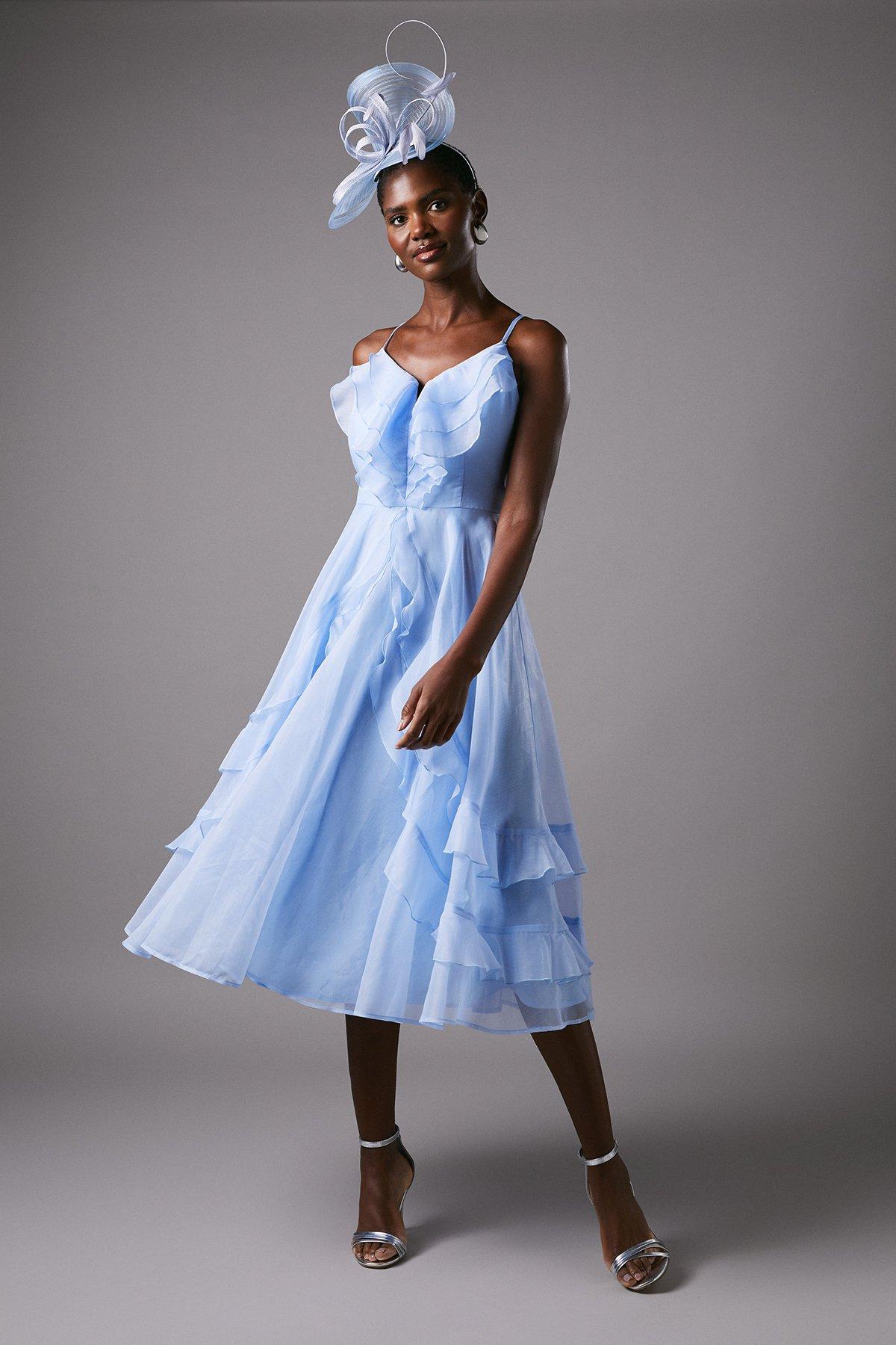 Light Blue Blue Wedding Guest Outfit Baby Blue Dress For Wedding