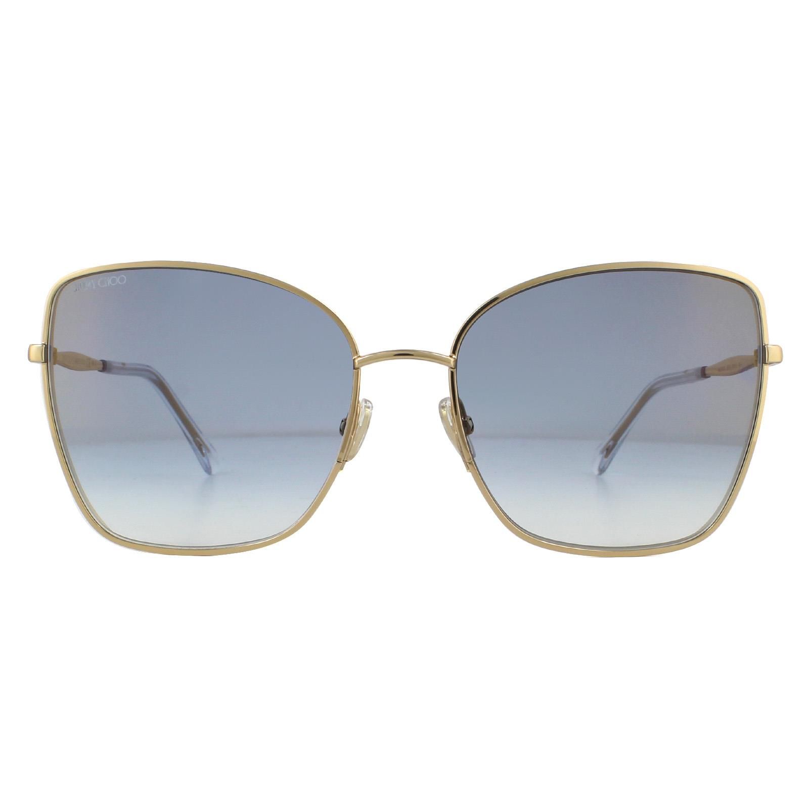 Jimmy Choo Square Rose Gold Blue Gradient Sunglasses image 1