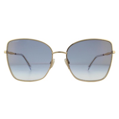 Jimmy Choo Square Rose Gold Blue Gradient Sunglasses