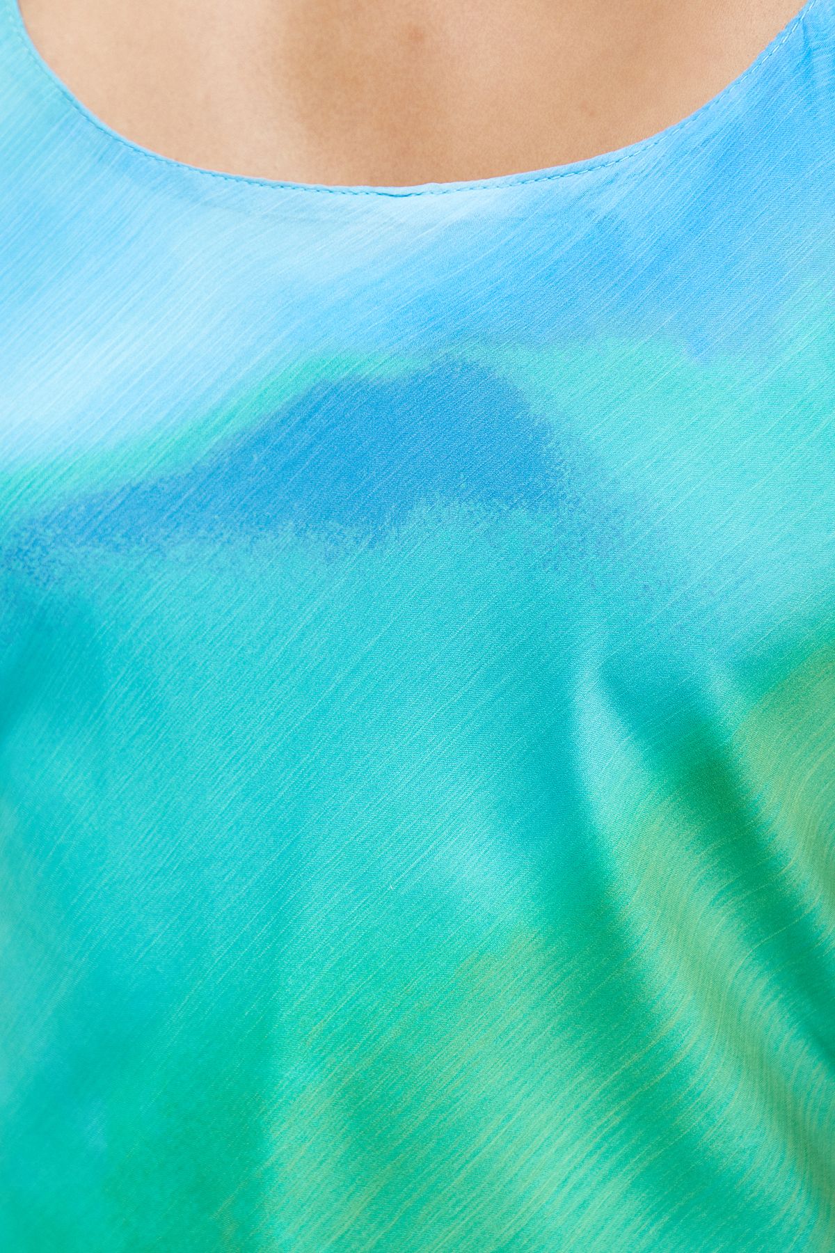 Warehouse Ombre Chiffon Square Neck Bias Midi Slip Dress Blue image 5