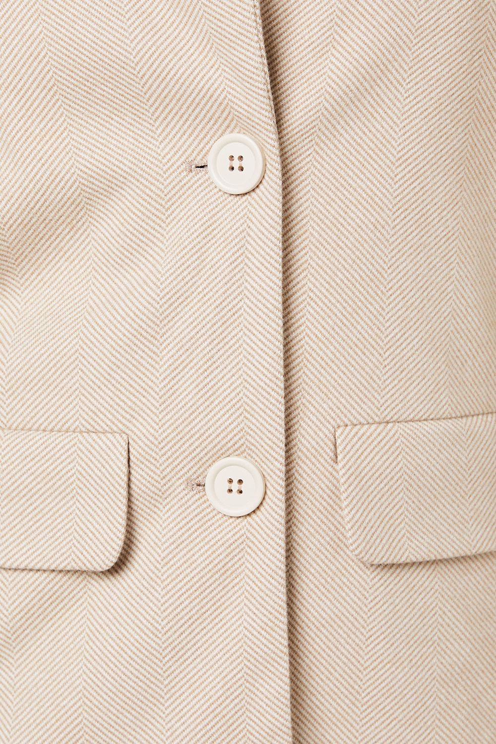 Dorothy Perkins Herringbone Oversized Blazer Neutral image 5