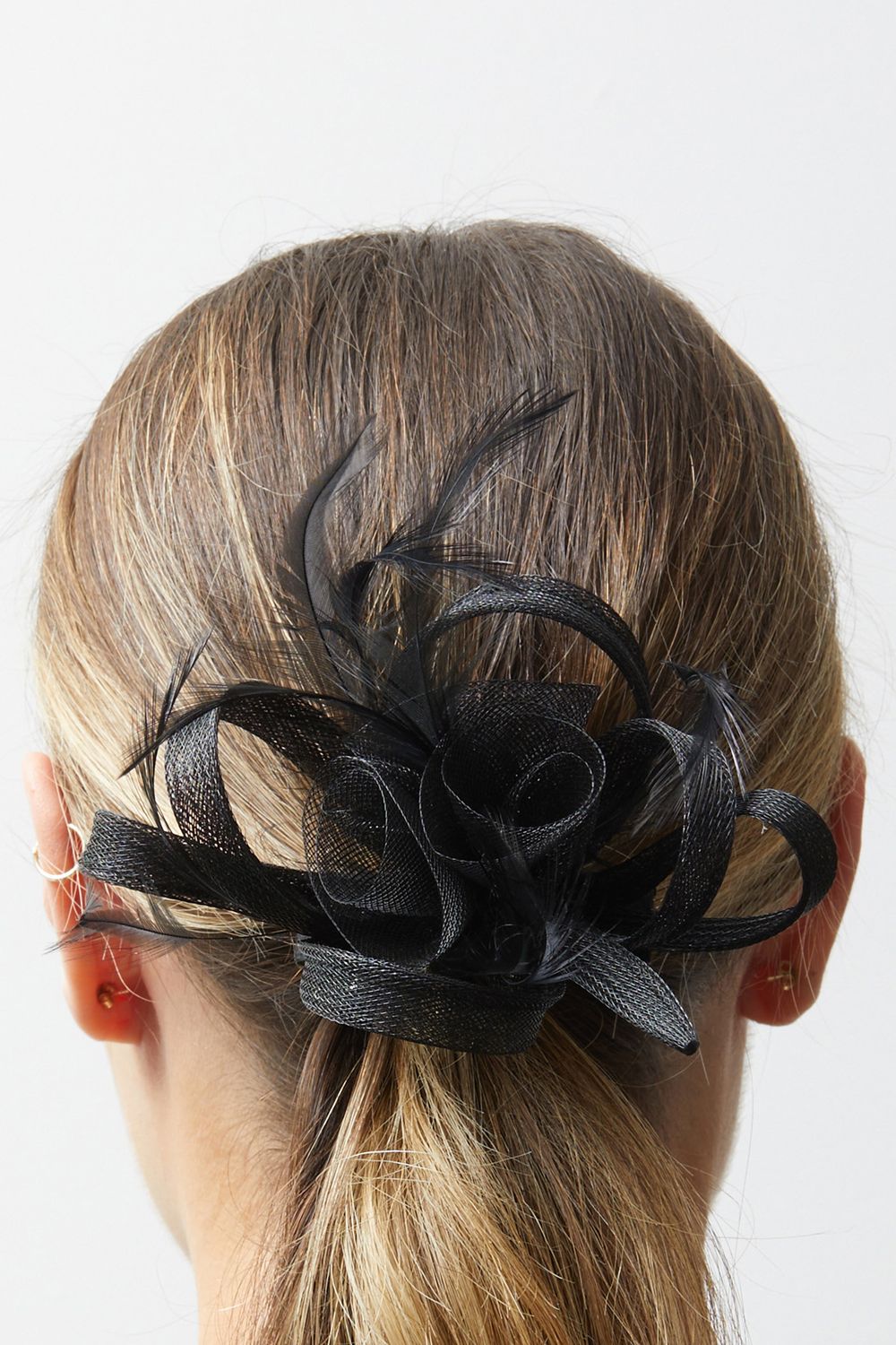 Jon Richard Black Small Fascinator image 2