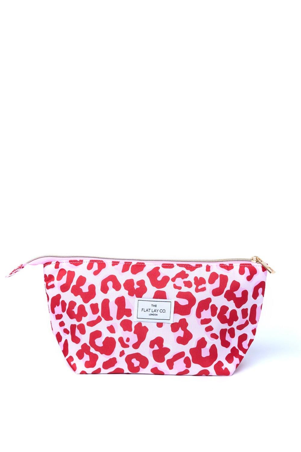 The Flat Lay Co Essential Pouch in Pink Leopard Multi image 1
