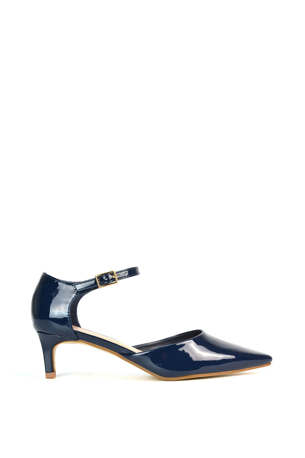 XY London 'Kacey' Low Heel Court Shoes With Slingbacks