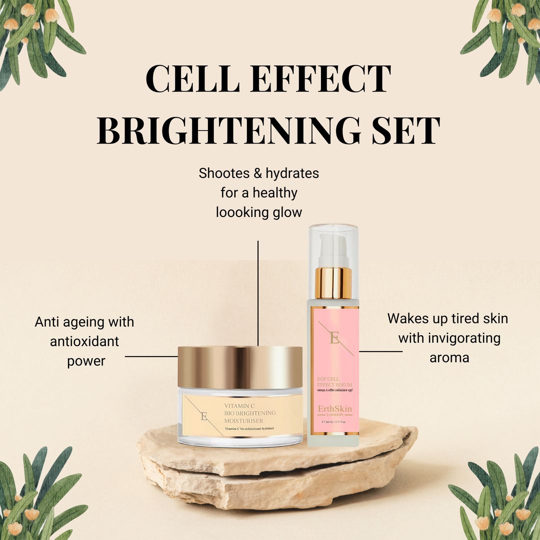 Erth Skin London Glow-Enhancing Duo: Vitamin C Bio Brightening Moisturizer 50ml + EGF Cell Effect Serum 60ml image 6