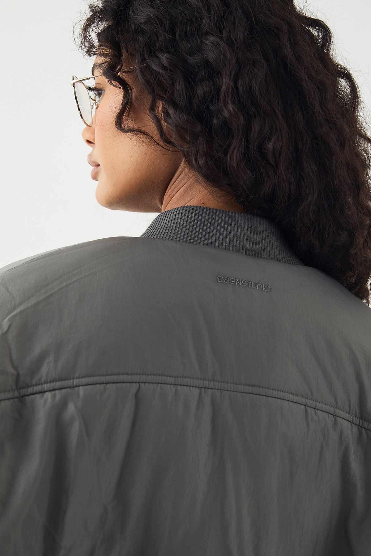 DSGN Studio DSGN Studio Reversible Padded Bomber Jacket Black image 4