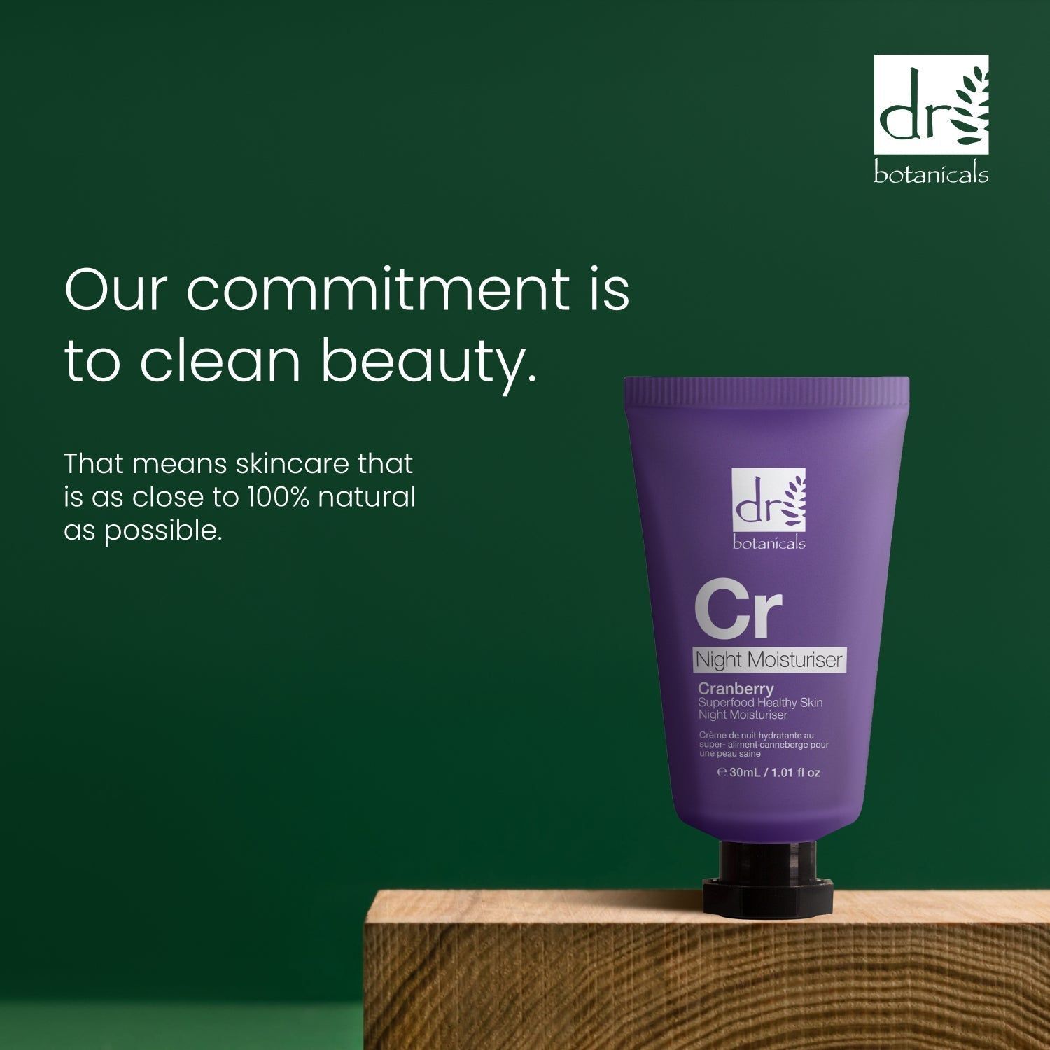 Dr. Botanicals Cranberry Superfood Healthy Skin Night Moisturiser 30ml image 3