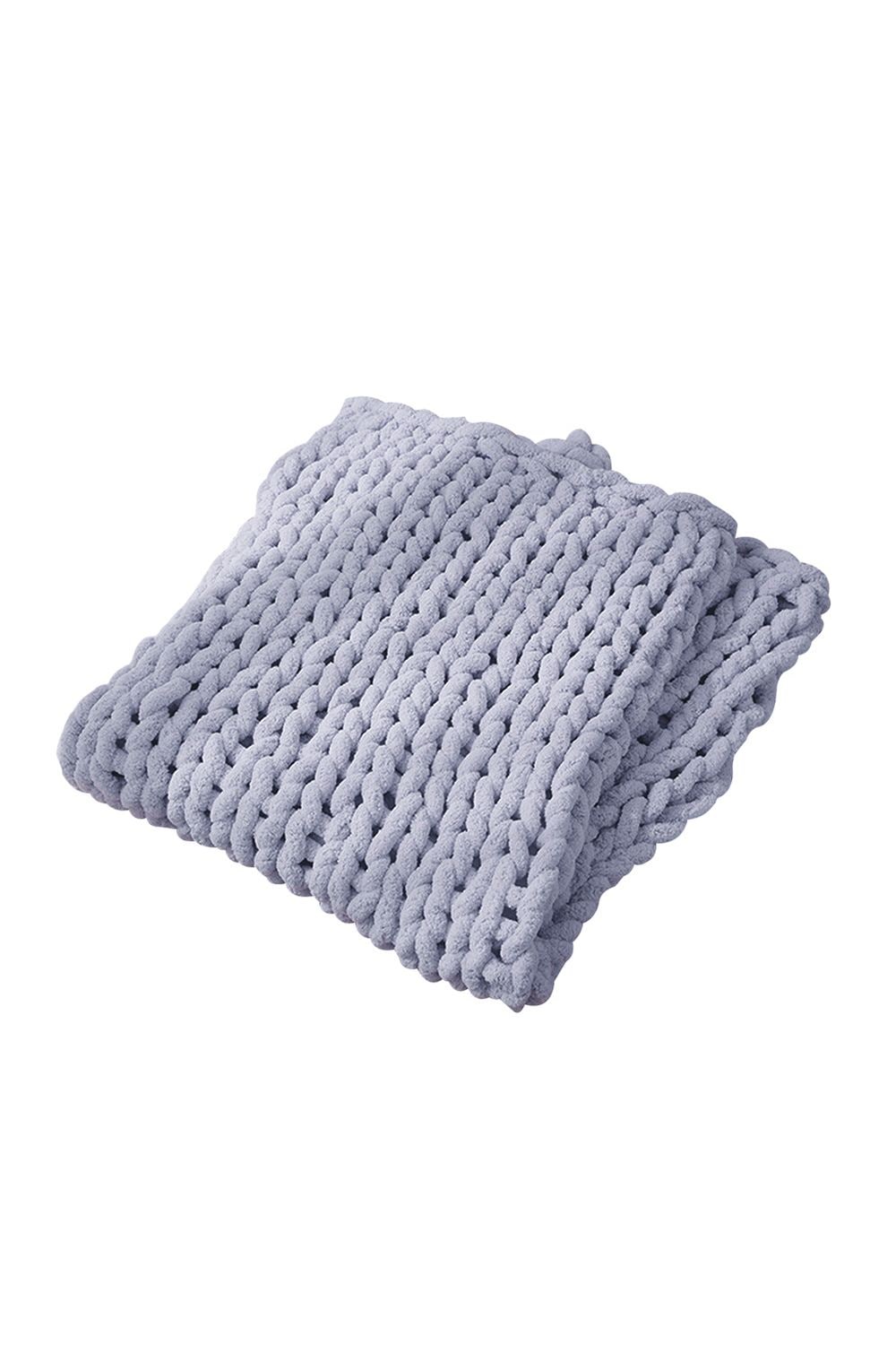Living and Home Chunky Knit Throw Blanket 60x60cm image 3