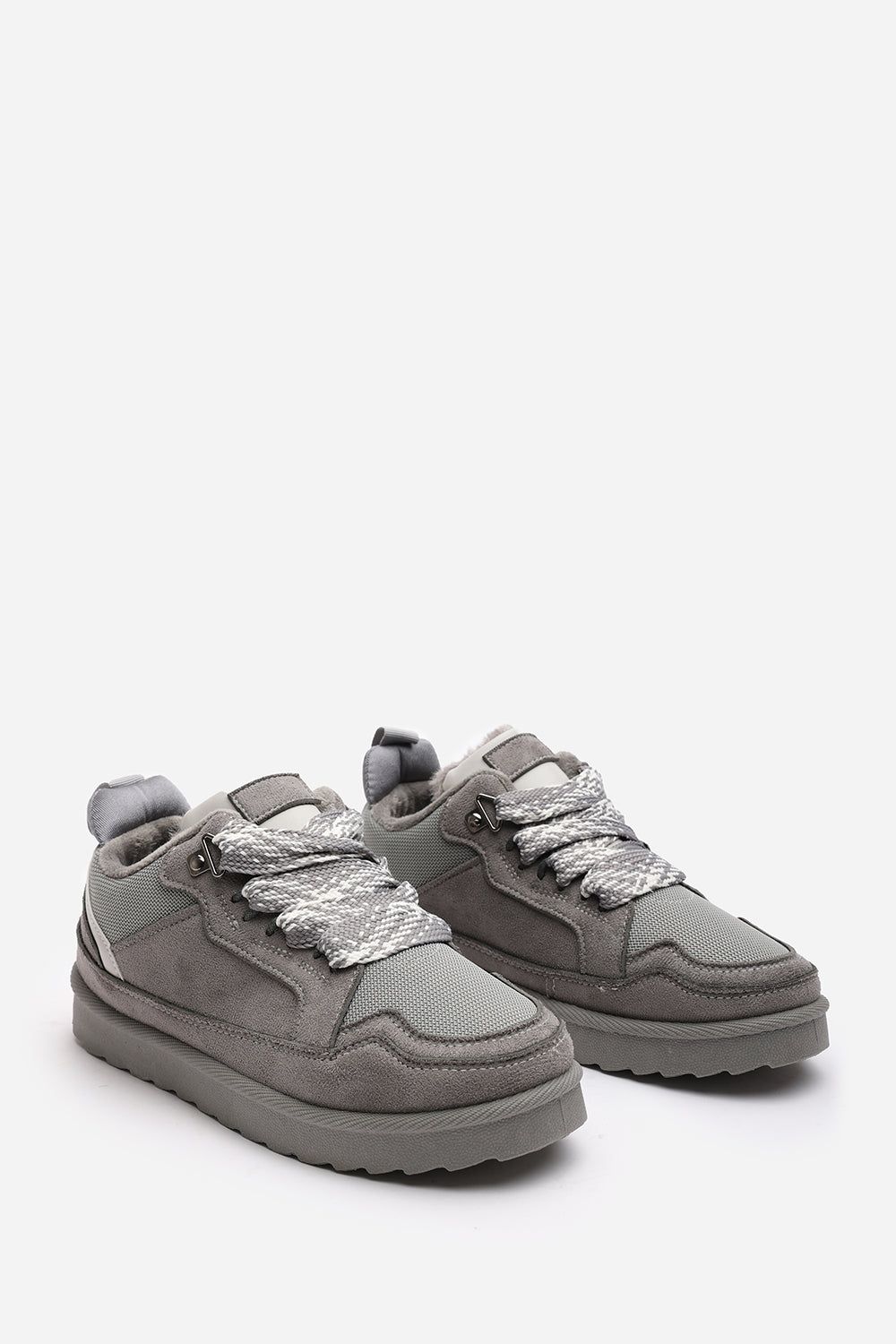 Where's That From 'Mireya' Suede Low Top Trainer With Mesh Panel And Faux Fur Lining image 4