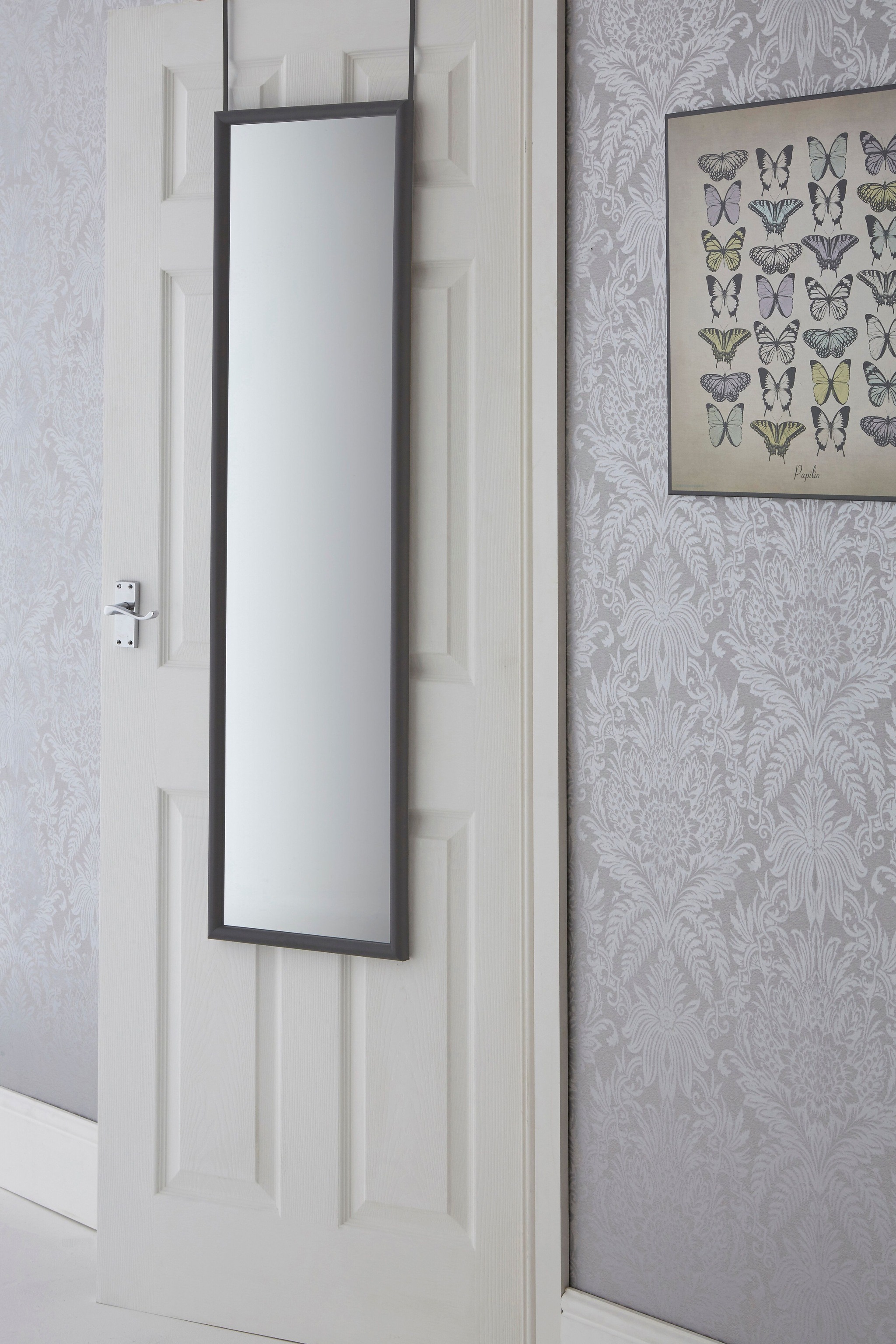 Orsina Versatile Over Door Plastic Frame Mirror, Sleek Mirror For Home, Durable Arched Mirror For Bedroom image 2