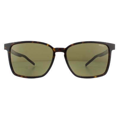 HUGO Square Havana Green Sunglasses