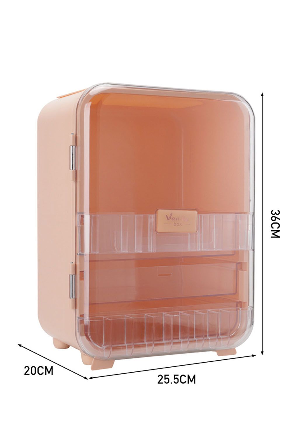 Living and Home Cosmetic Organizer Skincare Display Box Makeup Storage Case with Mirror image 6