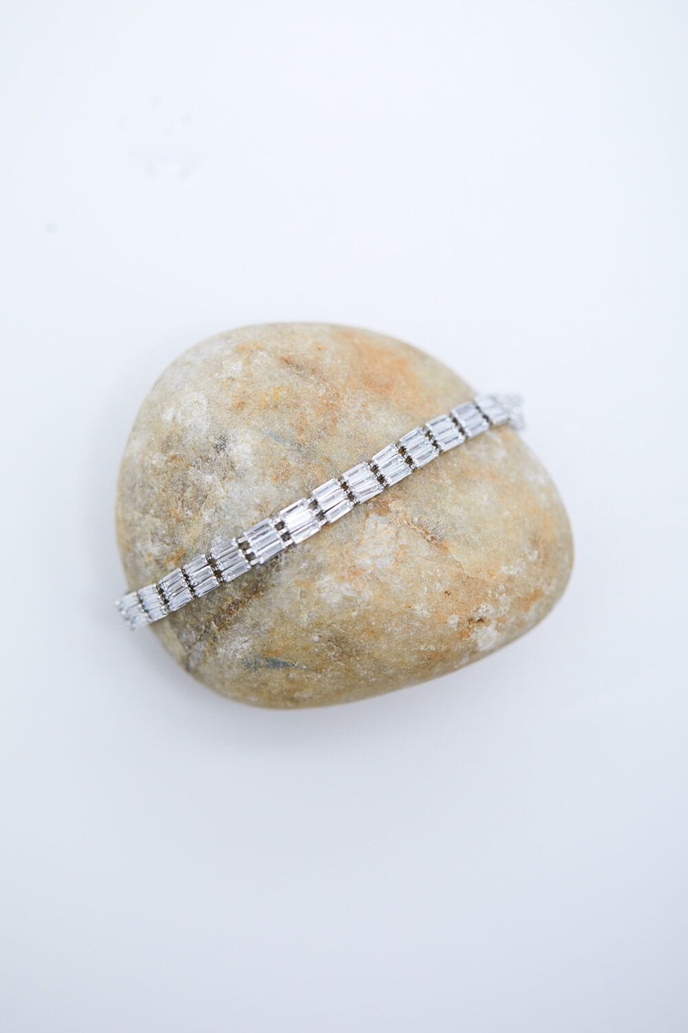 Jon Richard Rhodium Plated Multi Baguette Bracelet image 2