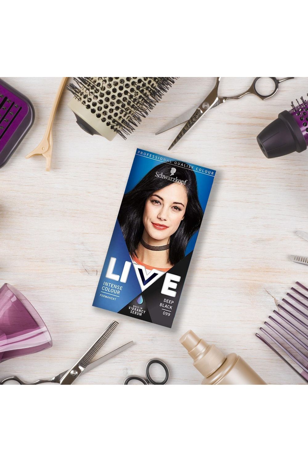 Schwarzkopf LIVE Deep Black 'Hair Dye' Intense Colour 099 3x image 4