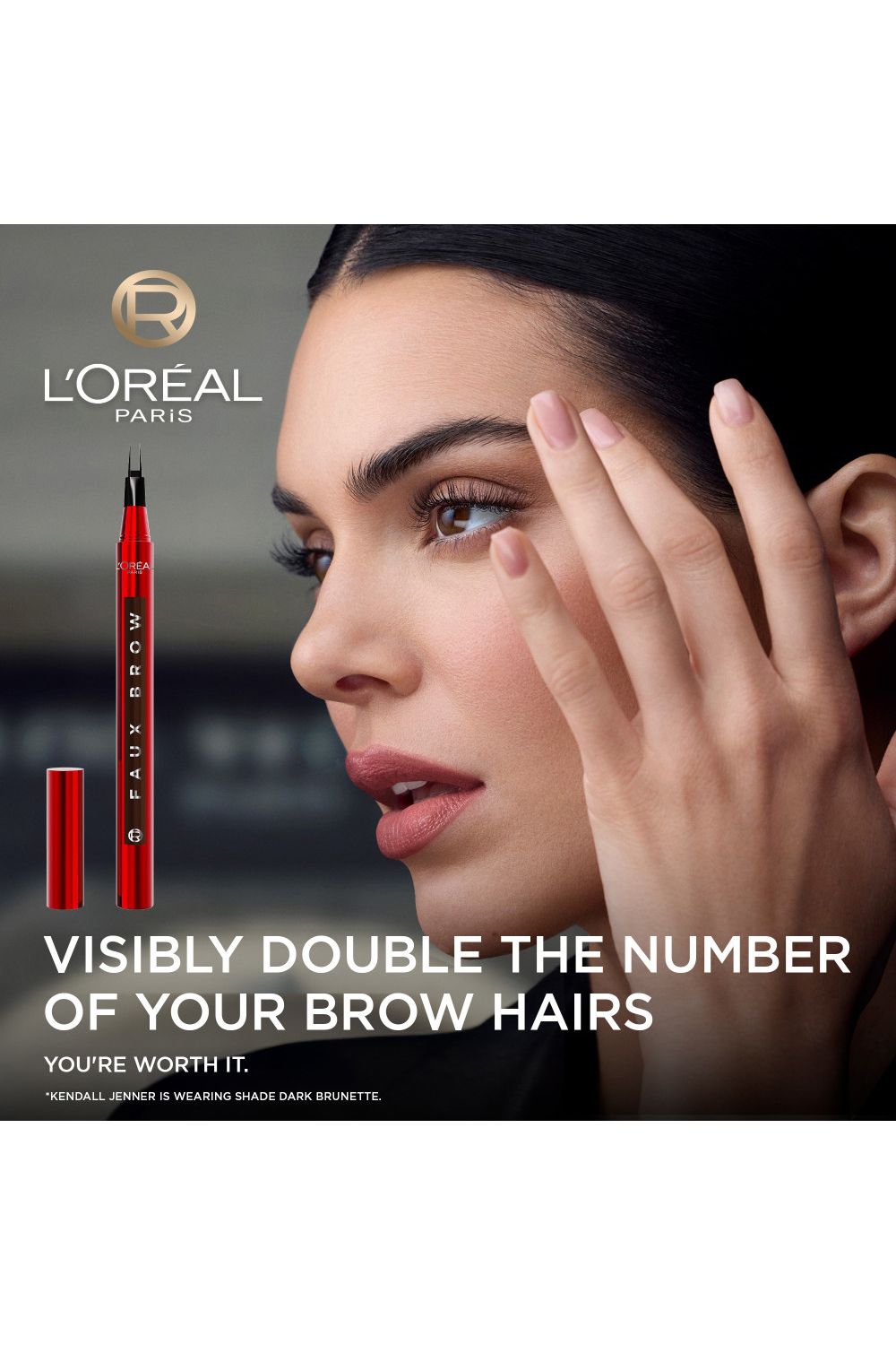 L'Oréal Paris Infallible Faux Brow, Up To 2-Day Brow Tint Pen 1ml Dark Brunette image 4