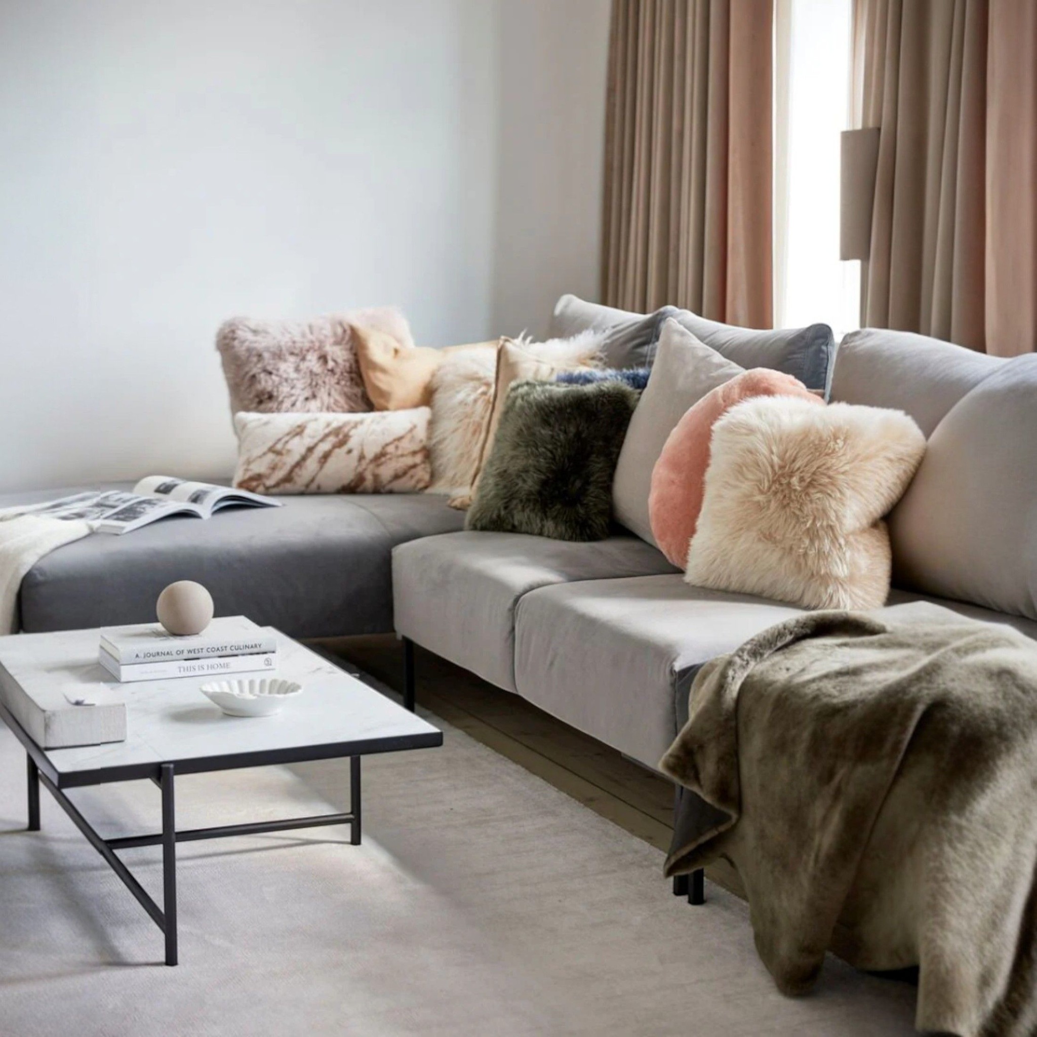 Infinity Leather Luxury Genuine Sheepskin 40x40cm Real Wool Single Sided Cushion image 6