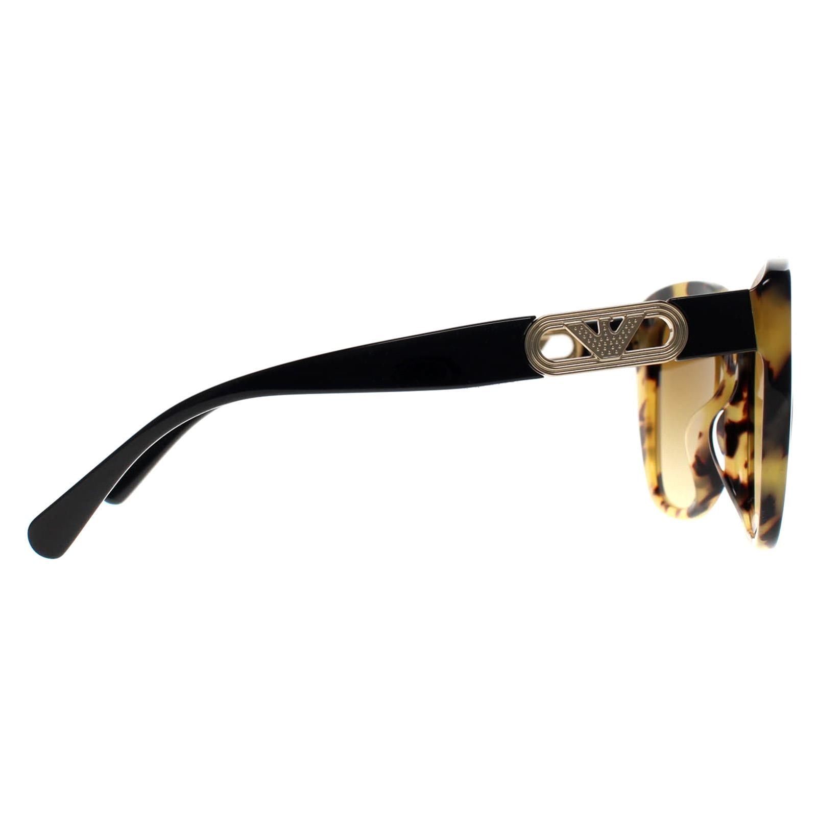 Emporio Armani Butterfly Shiny Yellow Havana Light Brown Gradient EA4214U image 4