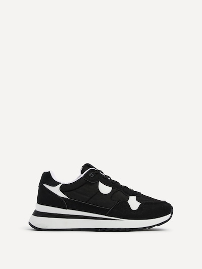 Linzi Clapham Black Two-Tone Wedged Trainer