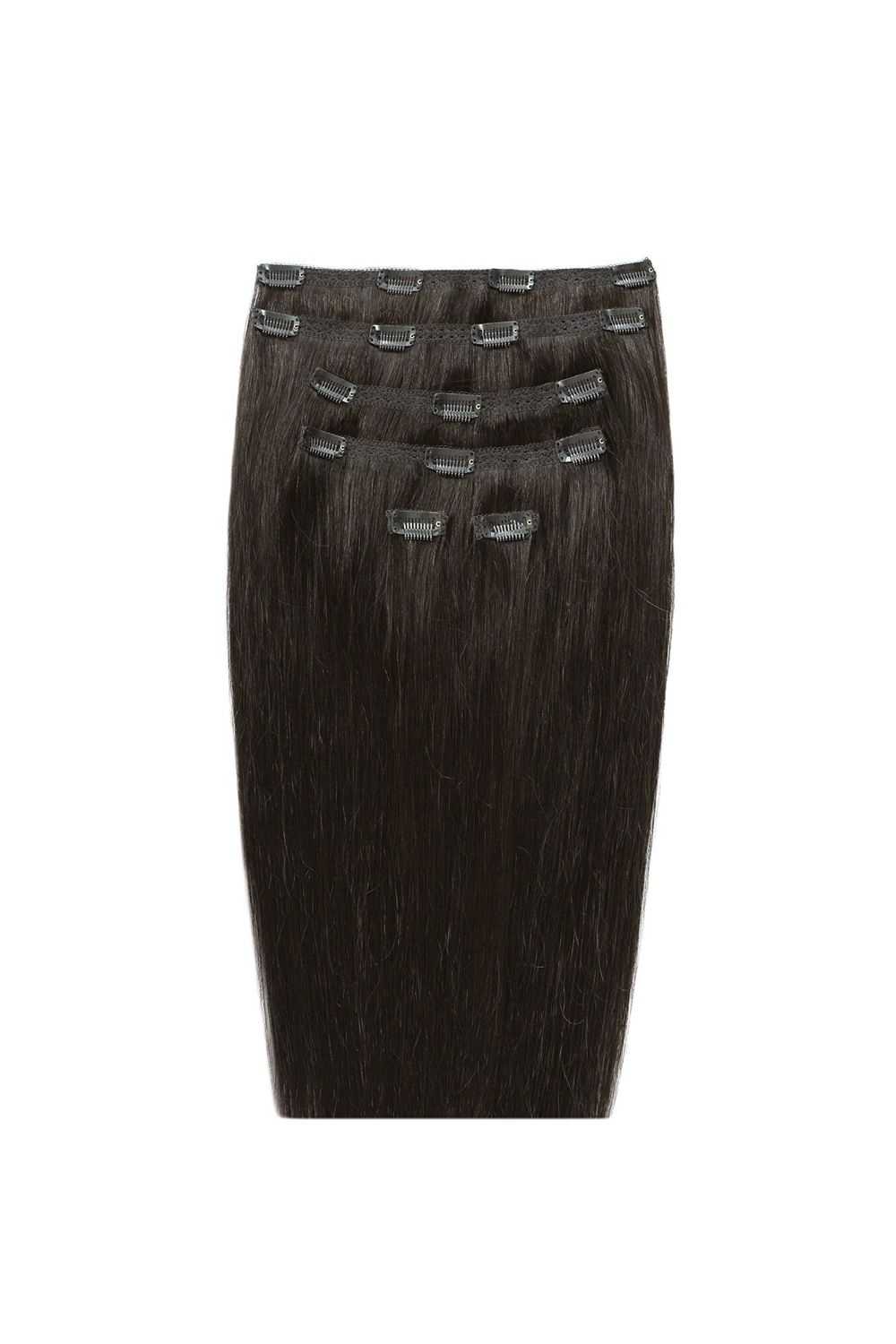 Beauty Works 20" Double Hair Set Clip-In Extensions 210g Raven image 1