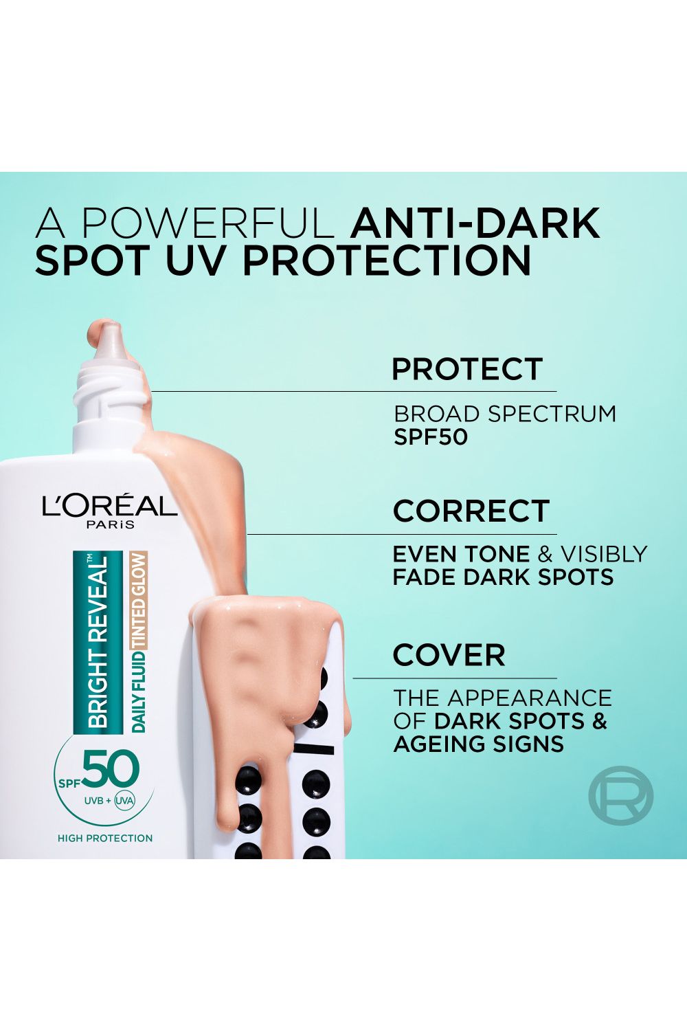 L'Oréal Paris Daily Fluid Tinted Glow SPF 50+, Pearl Glow, 50ml Multi image 4