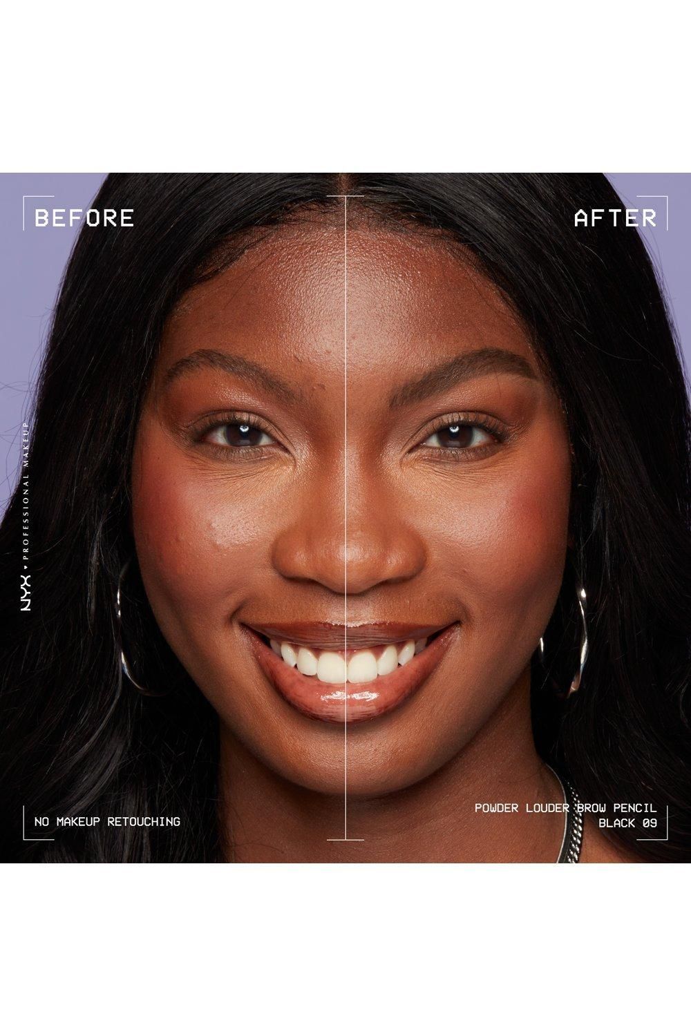 NYX Professional Makeup Powder Louder Brow Pencil 12HR Wear Buildable Micro-Fibres Black image 3