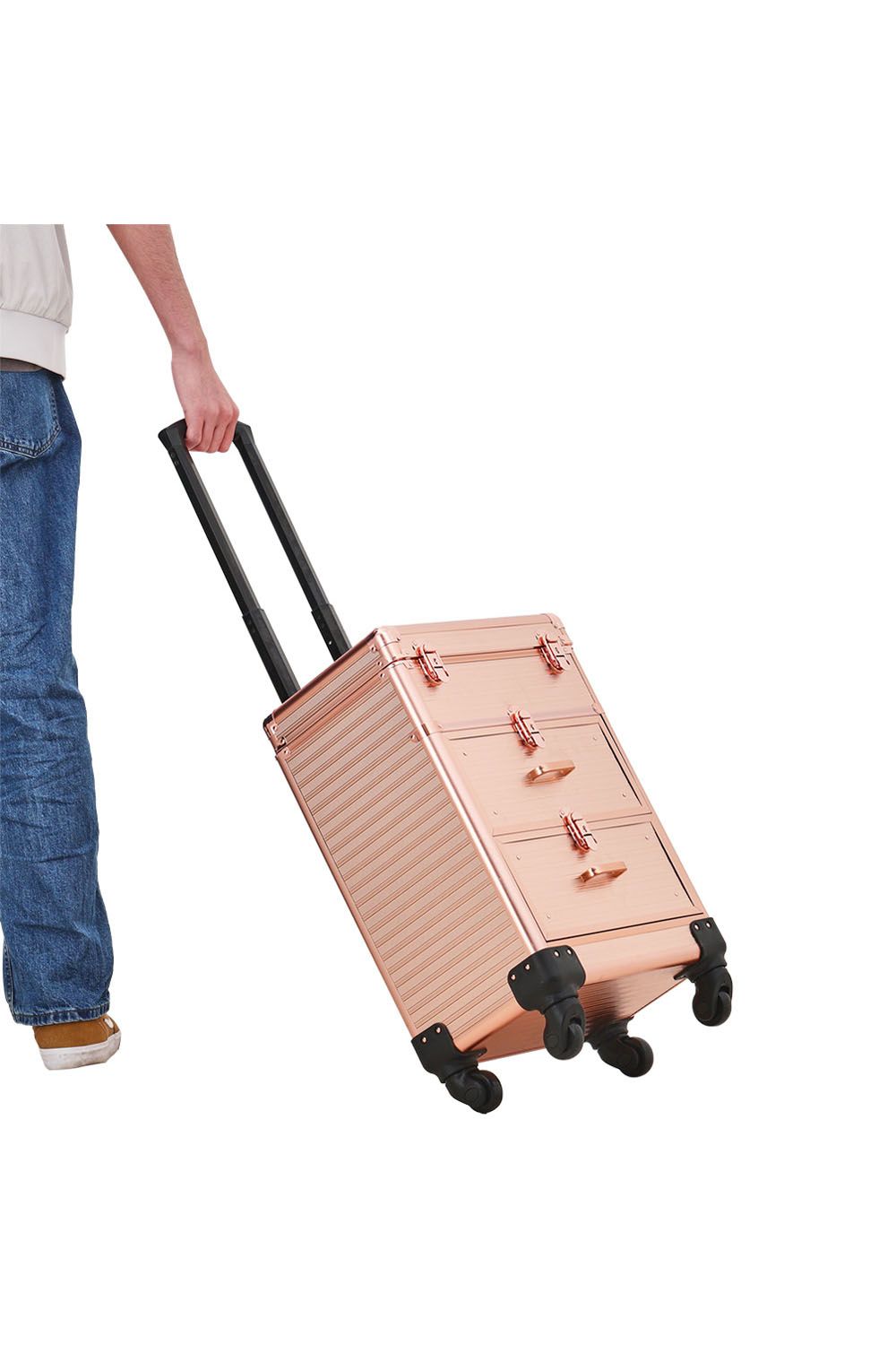 Living and Home 3 in 1 Portable Cosmetic Makeup Case Manicure Case image 4