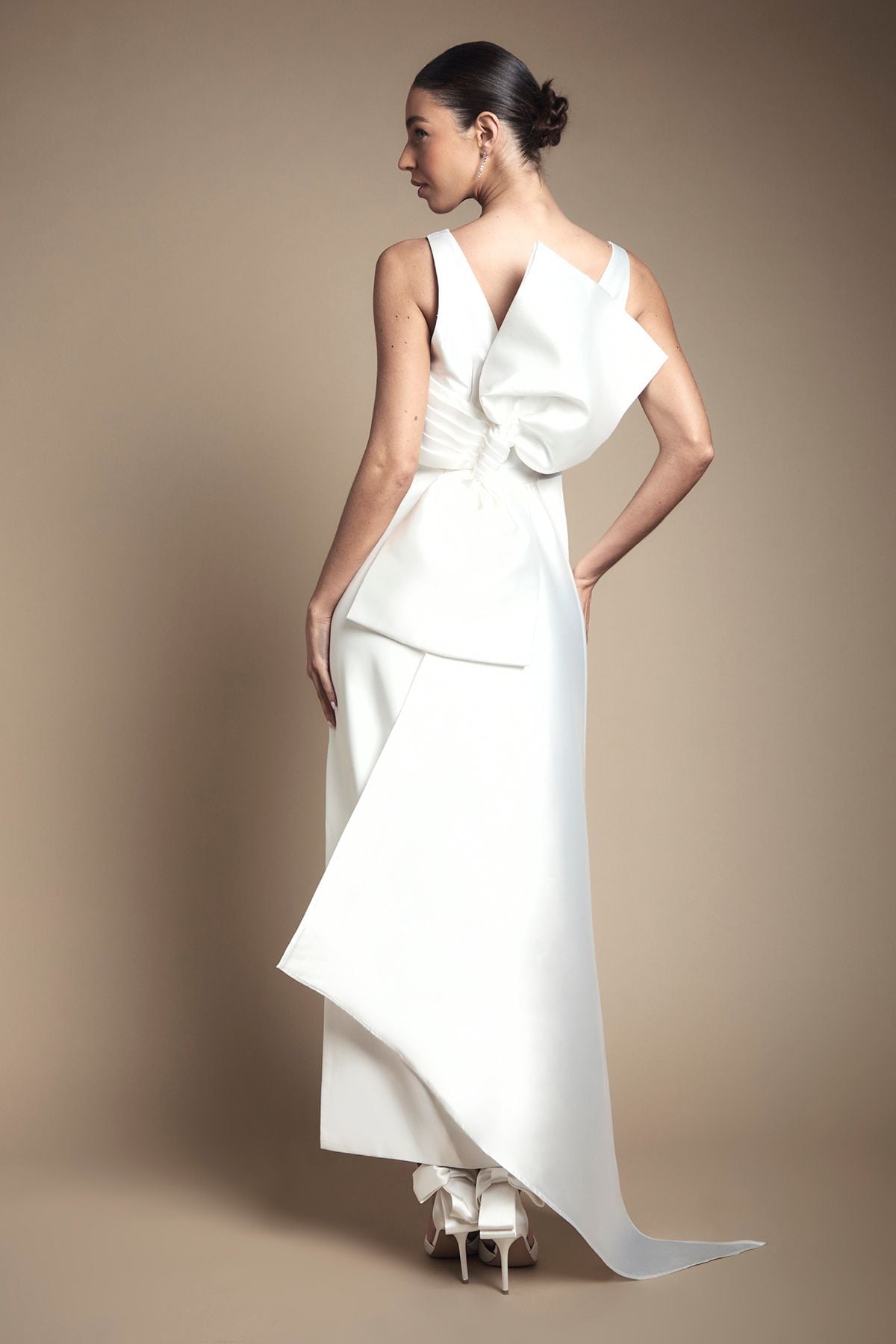 Coast Bow Back Column Maxi Dress Ivory image 3