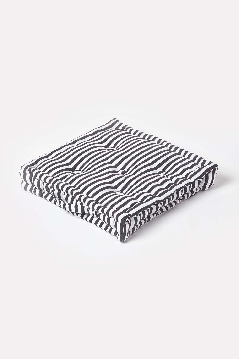 Homescapes Cotton Thin Stripe Floor Cushion image 1