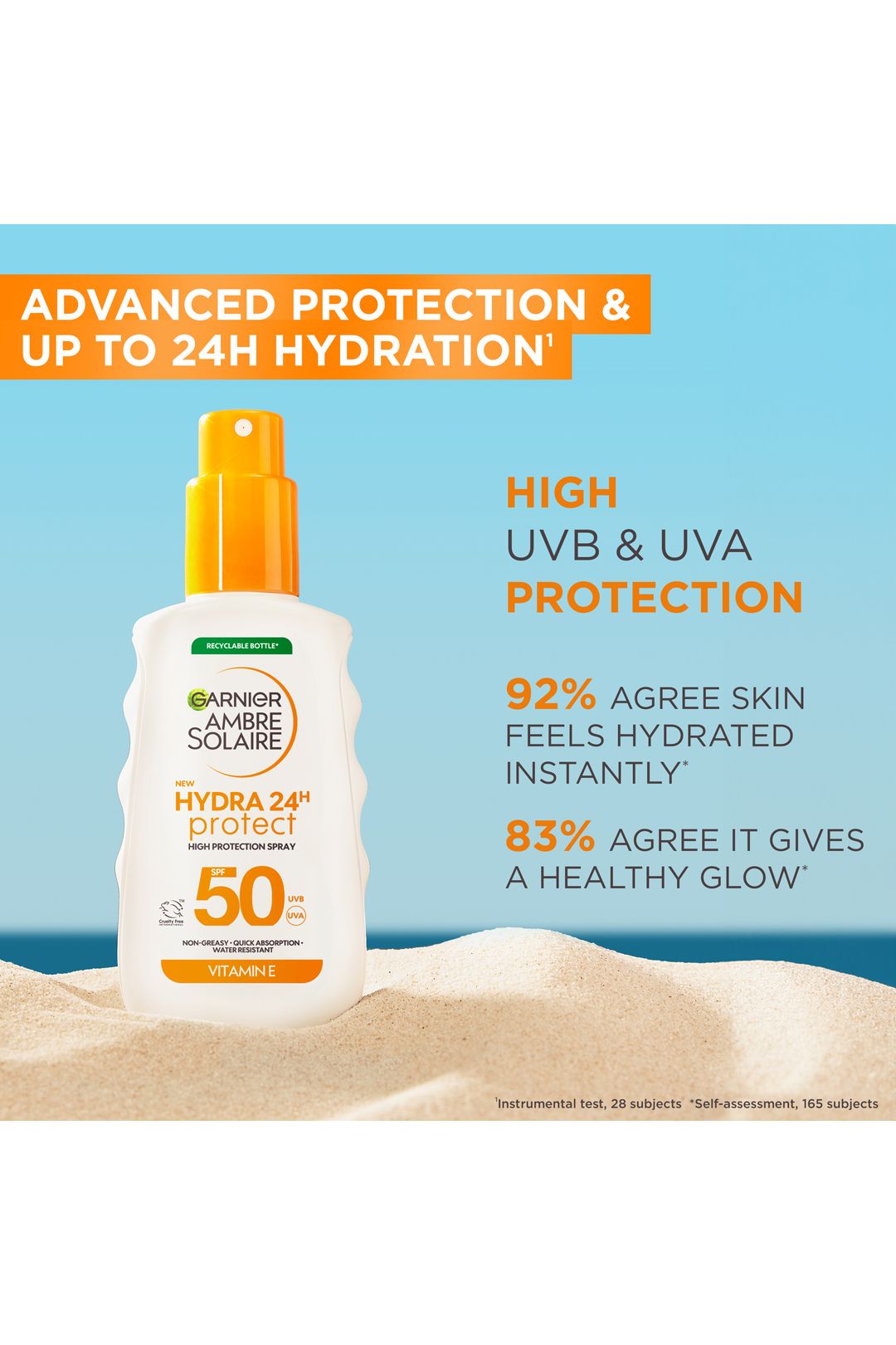 Garnier Ambre Solaire Hydra 24 SPF50 Spray 150ml Multi image 2