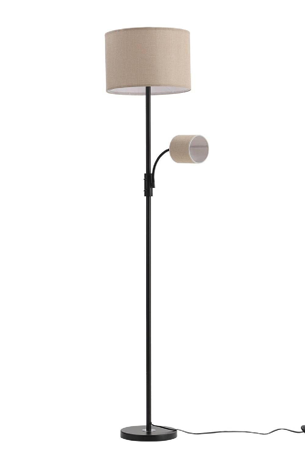 Living and Home 2 Light Floor Lamp with Swivel Shade for Living Room Lighting image 5