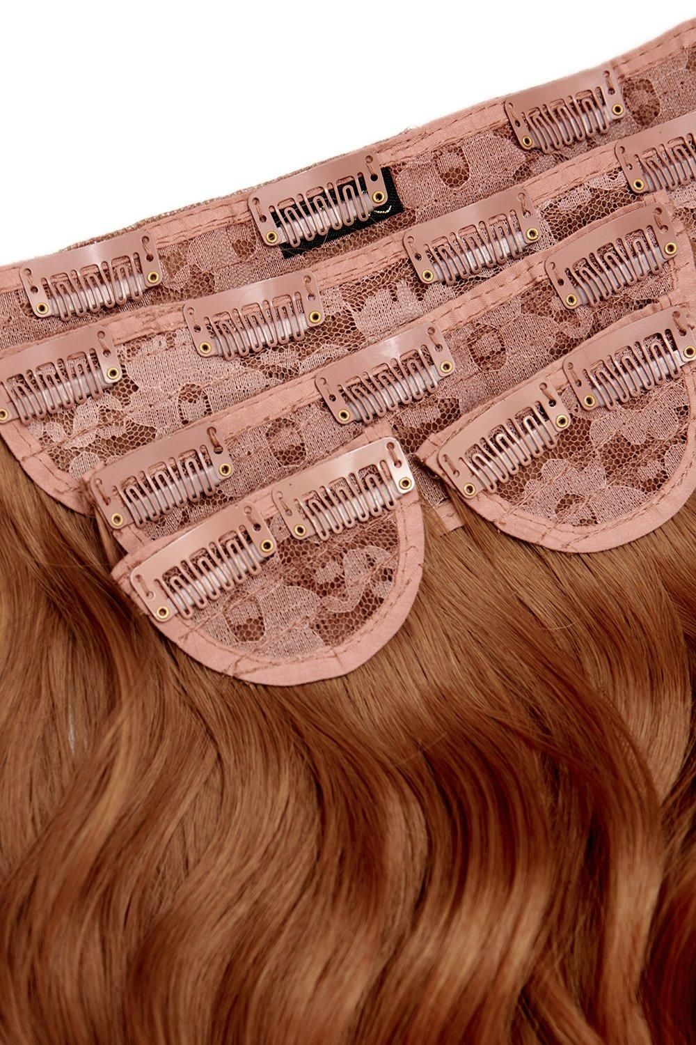 Lullabellz Super Thick 22" 5 Piece Curly Clip In Extensions Mixed Auburn image 2