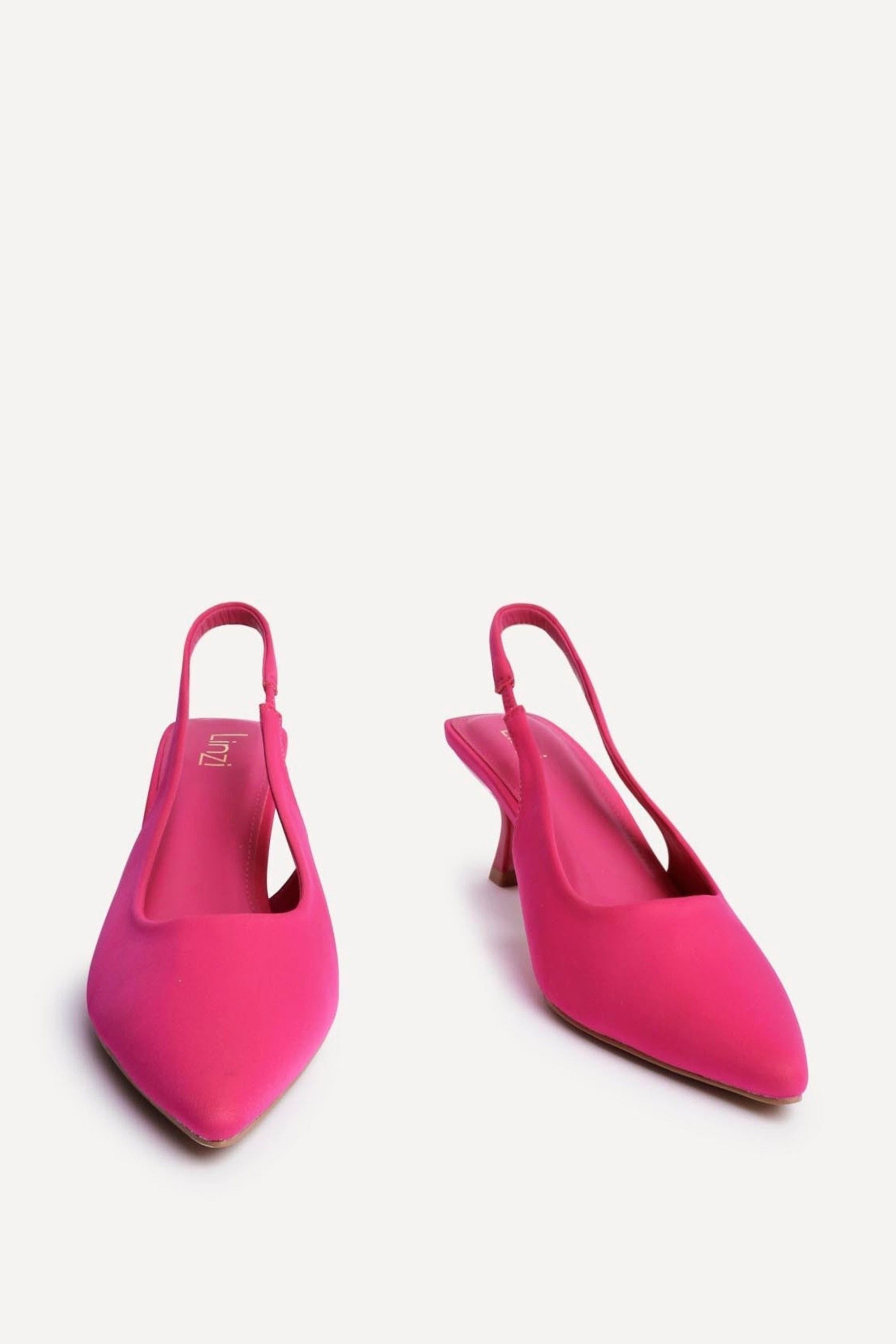 Linzi Tavia Fuchsia Scuba Slingback Court Heels image 3