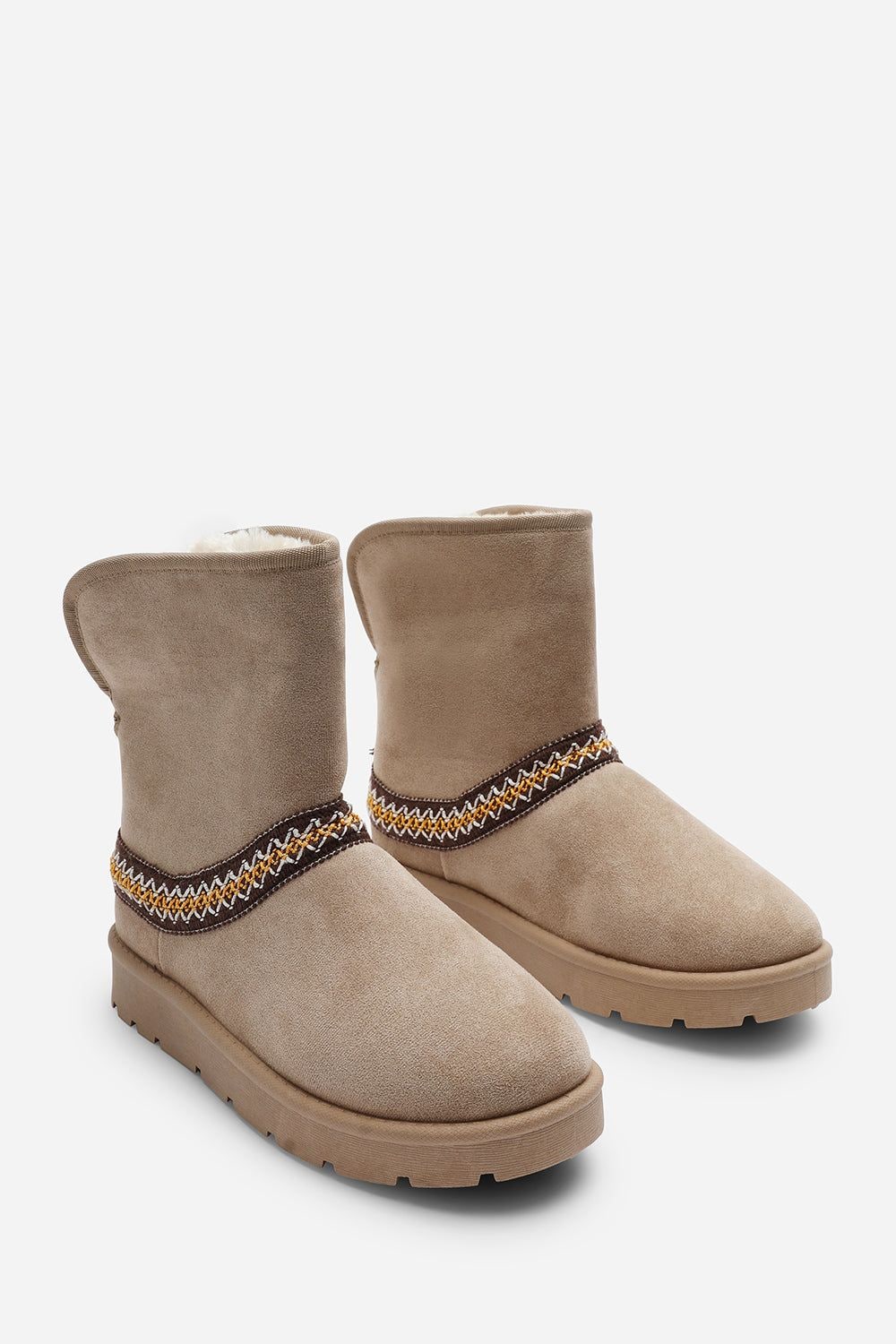 Where's That From 'Flora' Suede Flat Slippers with Embroidered Trim Detail image 8