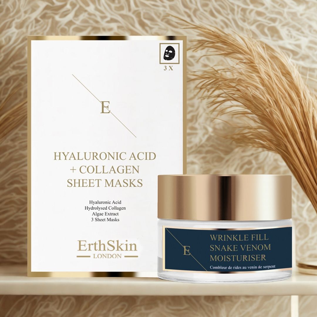 Erth Skin London Anti-Wrinkle Set: Snake Venom Cream 50ml + Hyaluronic Sheet Mask image 3