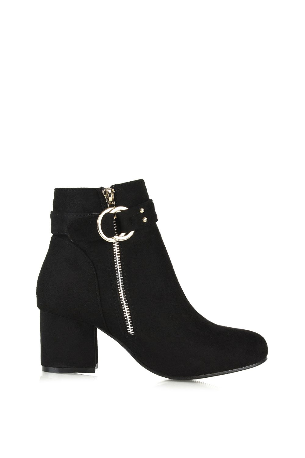 XY London 'Lakesha' Mid Block Heel Ankle Boots image 1