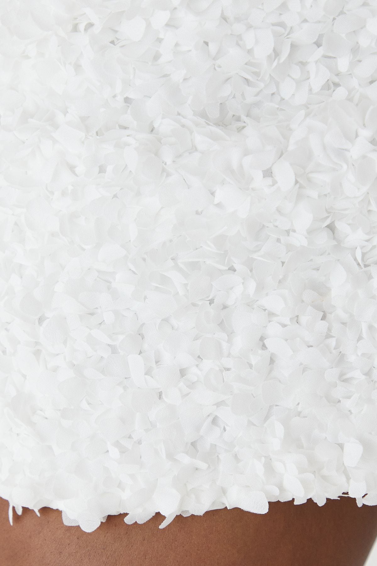 MissPap Floral Applique Low Waist Mini Skirt White image 5