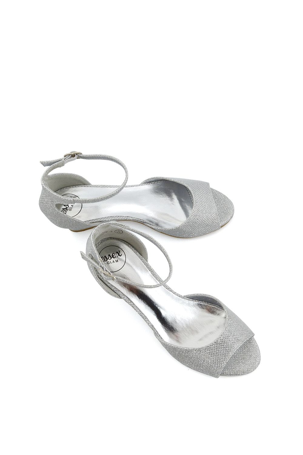 XY London 'Lottie' Peeptoe Mid Wedge Heel Sandals image 3