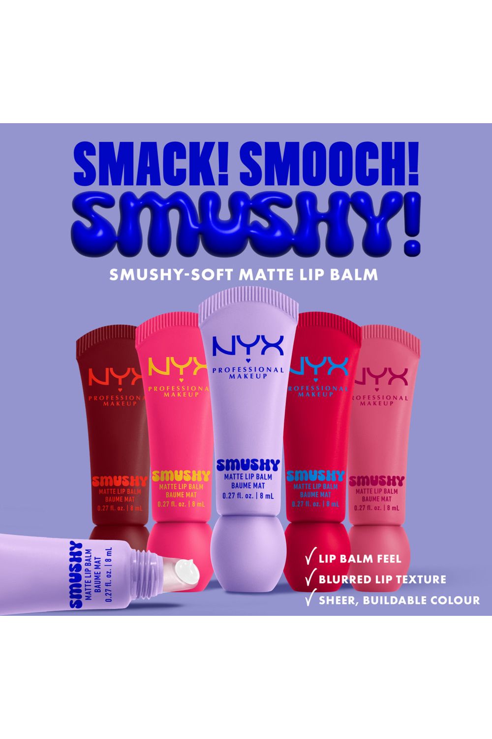 NYX Professional Makeup Smushy Matte Lip Balm 8ml Sassy Stuff image 7