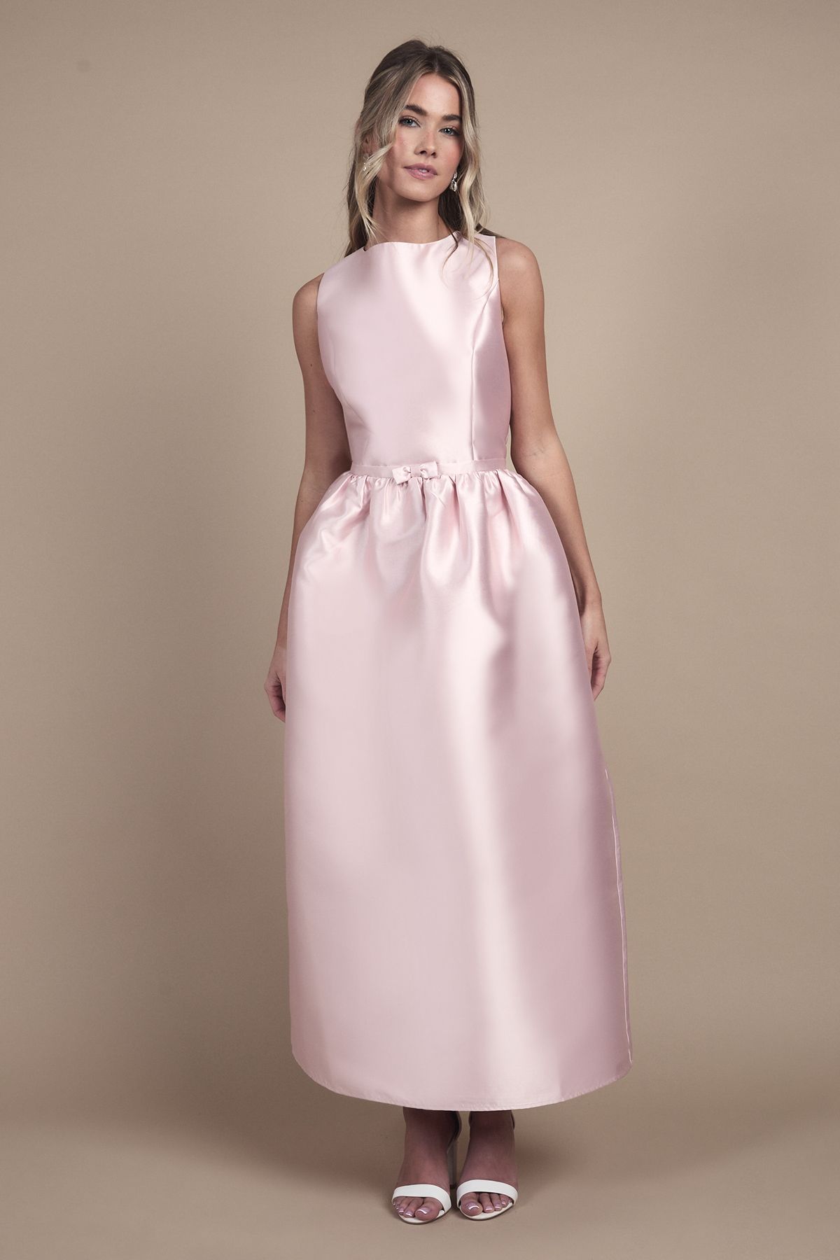 Coast Teen Coast Twill Bow Maxi Bridesmaid Dress Blush image 4