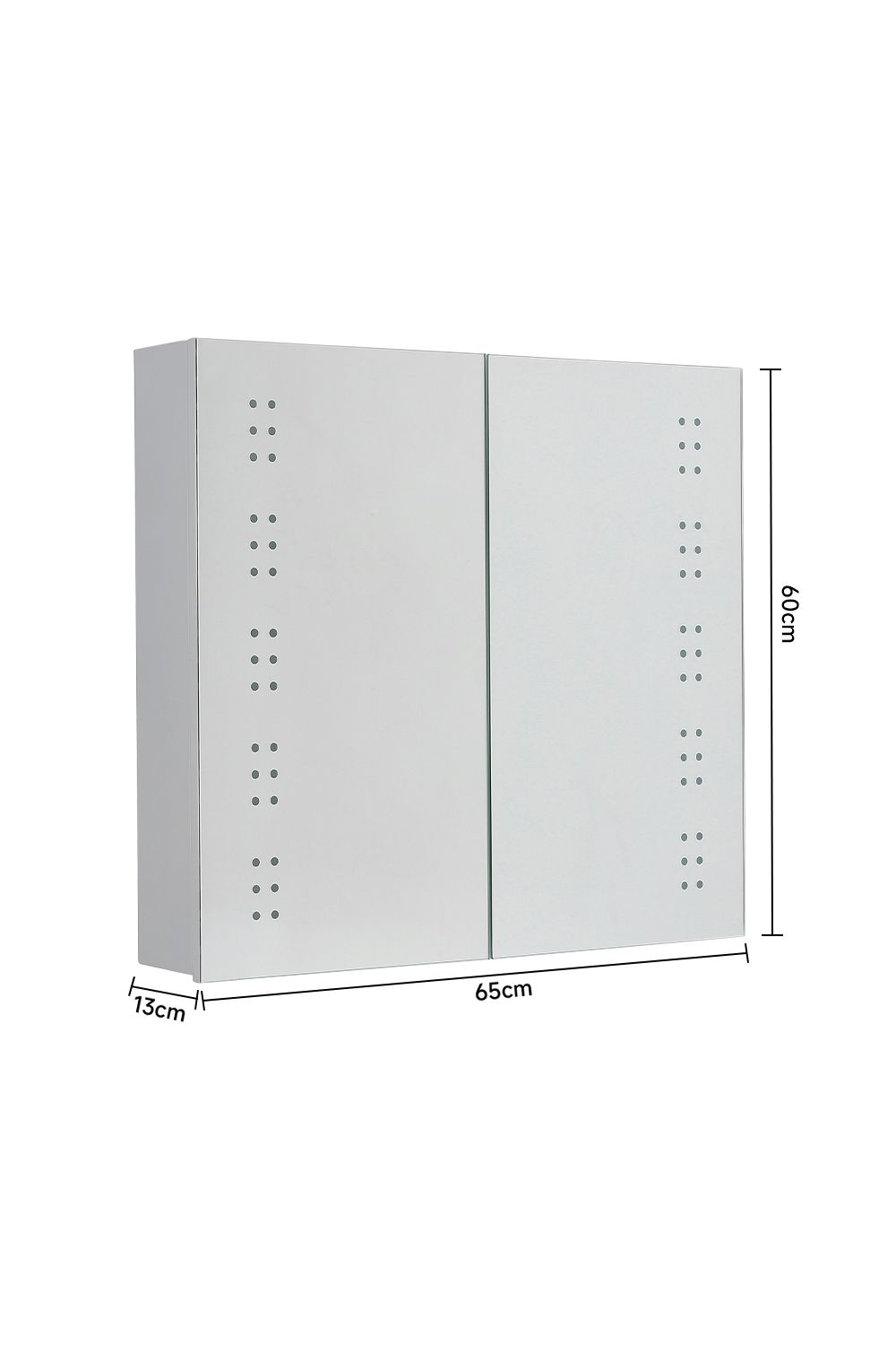 Living and Home Frameless Double Door LED Bathroom Mirror Cabinet image 6