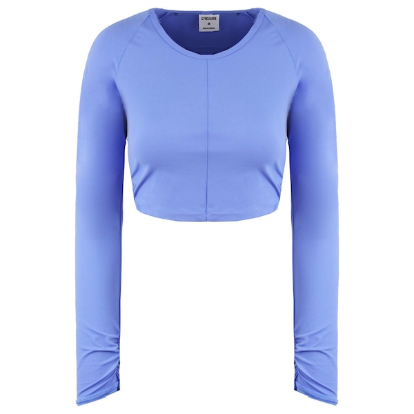 Gymshark Long Sleeve Blue Crop Top