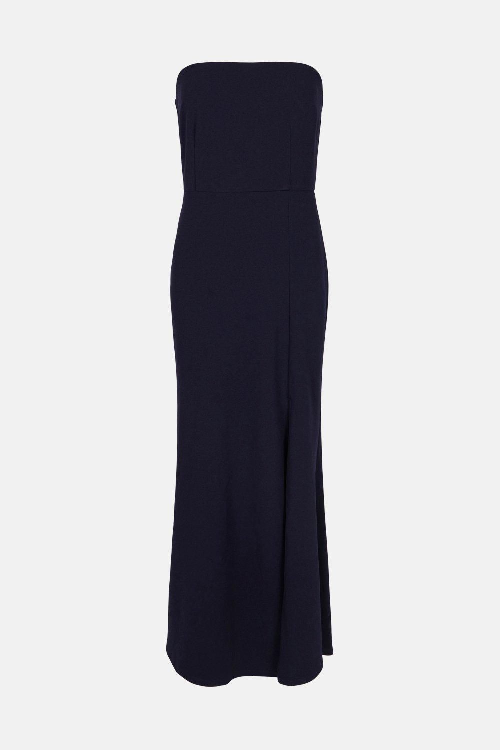 Coast Bandeau Fishtail Maxi Dress Navy image 4