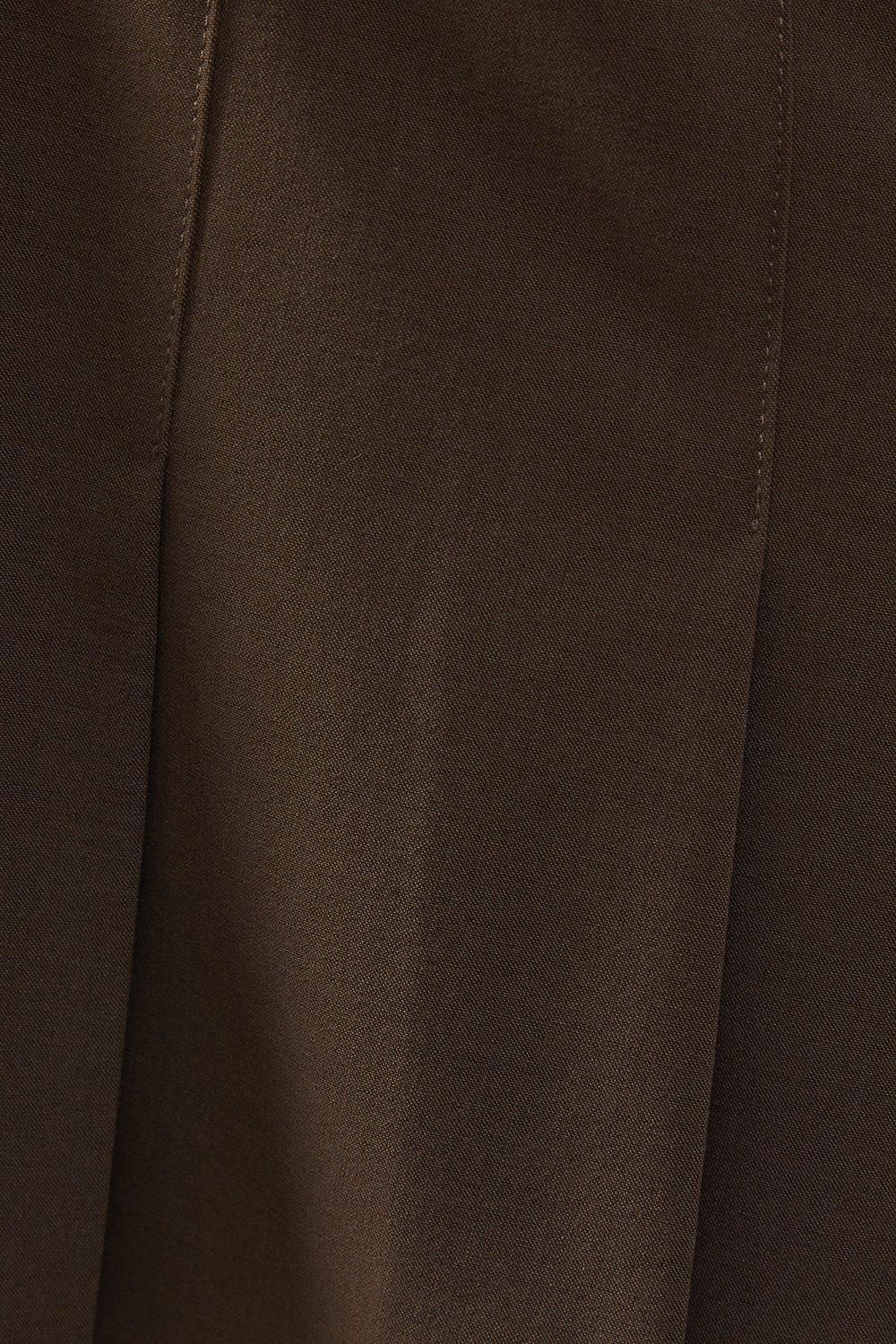 Warehouse Wool Blend Tailored Flippy Skirt Brown image 5