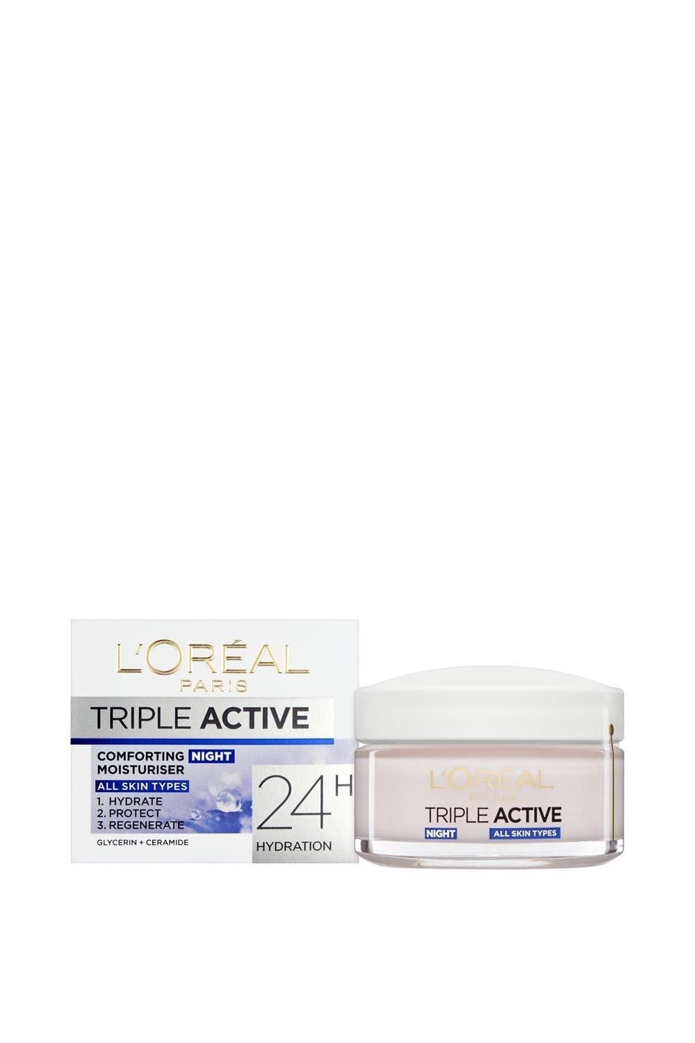 L'Oréal Paris Dermo Expertise Triple Active Hydrating Night Moisturiser Multi image 4