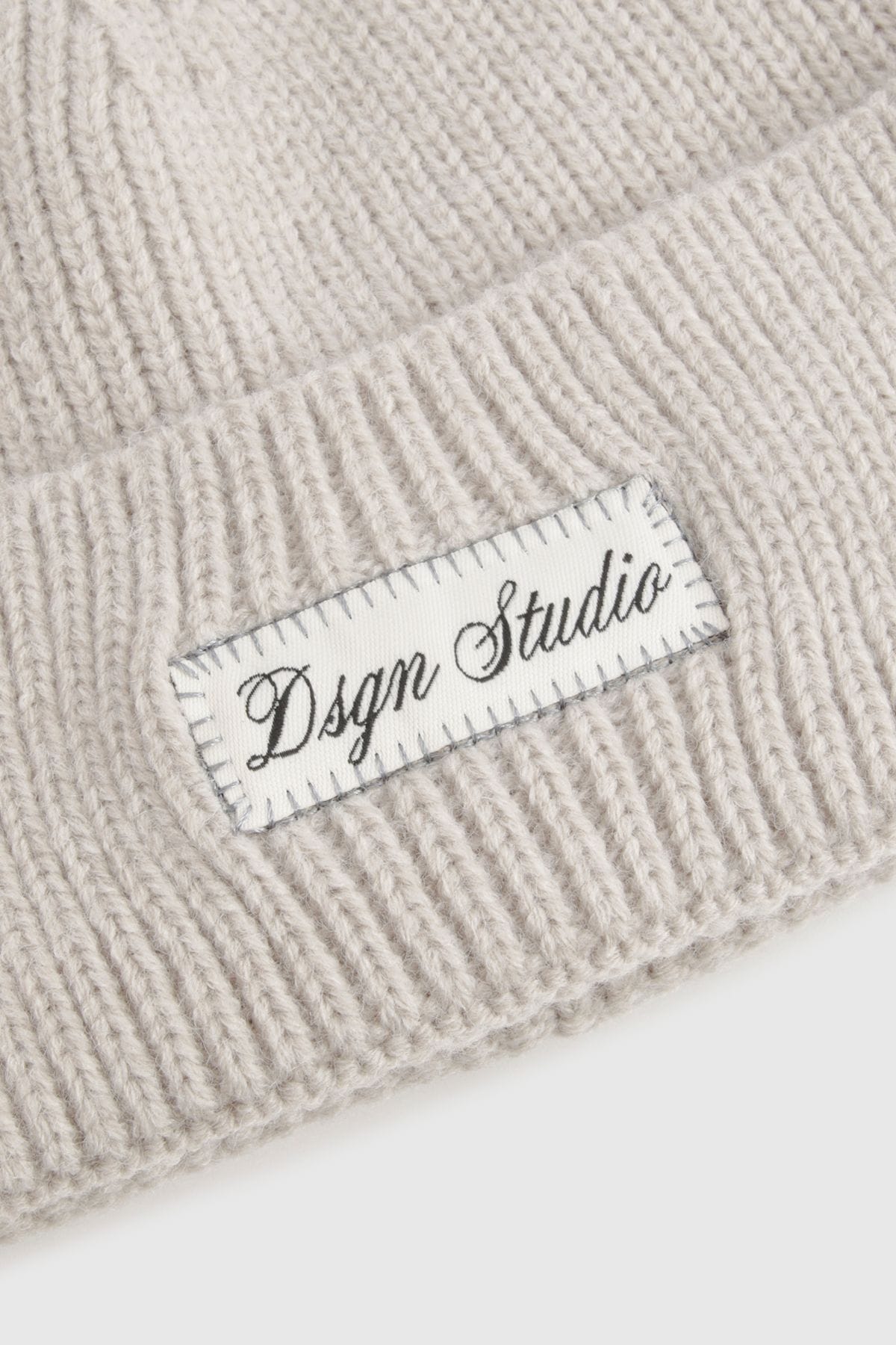 DSGN Studio DSGN Studio Rib Knit Beanie Hat Ash Grey image 3