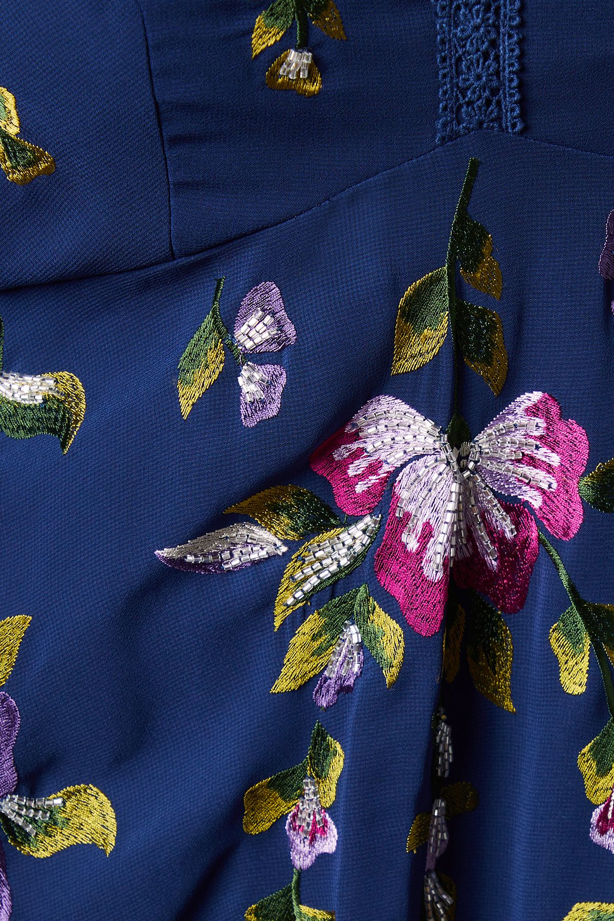 Coast Embroidered Midi Dress Blue image 5